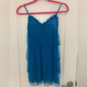 NWT Victoria's Secret Blue Tiered Chemise